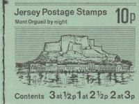 1975 10p Mount Orgueil margin at bottom (SB11)