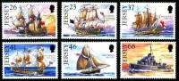2001 Jersey Naval Connections (1st series), Royal Navy Ships Named "Jersey"