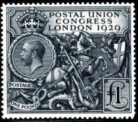 SG438 1929 £1 PUC