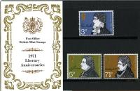 1971 Literary Anniversaries (2nd series) Pack