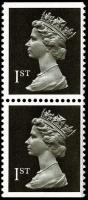 SG1447 1st Black, AOP - Se-Tenant Pair of Imperf Top & Bottom