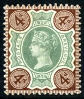 SG205a 4d Green & Deep Brown *