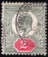 SG292 2d Grey-Green & Bright Carmine - Fine Used (Cat. £12) - (Spec: M13, iv)