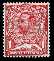 SG328 1d Pale Carmine (Die A)