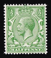 SG351wj ½d Green, Wmk Reversed - Unmounted Mint (Cat. £80) - (Spec: N14d)