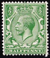 SG353 ½d Deep Green - Unmounted Mint (Cat. £10) - (Spec: N14, ii)