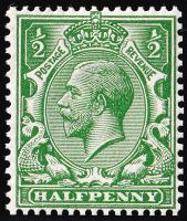 SG353 ½d Deep Green - Unmounted Mint (Cat. £10) - (Spec: N14, ii)