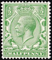 SG354 ½d Yellow-Green - Unmounted Mint (Cat. £10) - (Spec: N14, viii)
