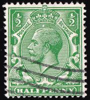 SG356 (N14) ½d Blue-Green - Good Used (Cat. £25)