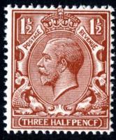 SG362a 1½d Red-Brown, PENCF Error