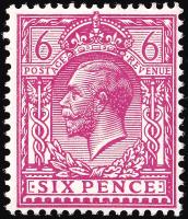 SG386 6d Deep Reddish Purple - Unmounted Mint (Cat. £90) - (Spec: N26, v)