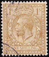 SG396 1/- Bistre-Brown - Fine Used (Cat. £12) - (Spec: N32, ii) (Scott: 200)