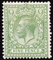 SG427 9d Olive-Green - Fine Mounted Mint (Cat. £12) - (Spec: N43) (Scott: 198)