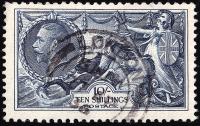 SG452 10/- Indigo - Fine Used (Cat. £75) - (Spec: N75) (Scott: 224)
