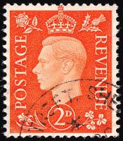 SG465a (Q10c) 2d Orange, Watermark Sideways, Good Perfs - Fine Used (Cat. £40)