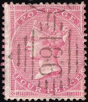 SG66a 4d Rose - Fine Used (Cat. £75) - (Spec: J51, ii) (Scott: 26)