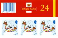 SG: LX22 Christmas 2001 24x 2nd Self-adhesive