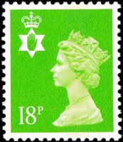 SG N147a 18p green centre band perf 14