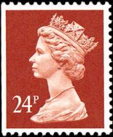 SG X1053 24p Chestnut Phos Paper, Imperf Left