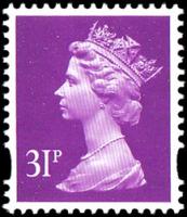 SG Y1695 31p mauve 2 band