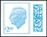 V5288a £2.00 Bright Blue MPIL M24L, Booklet Backing