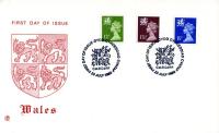 Wales 1980 23rd July 12p,13&frac12;p,15p Cardiff CDS