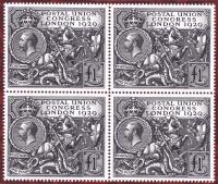 £1 PUC Royal Mail Reproduction Presentation Pack, Facsimile Block of 4