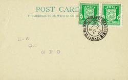 1942 29th January ½d Green x2 Postcard with blank front ACTUAL ITEM
