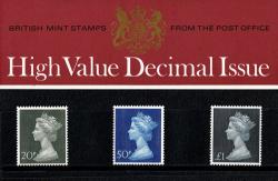 1970 20p to £1 Decimal Machins Pack No. 38
