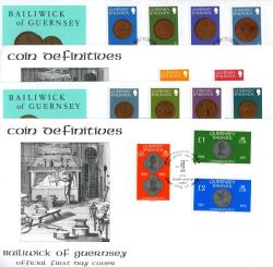 1979 Guernsey Coins Definitives 4 covers 1979 Guernsey Coins Definitives 4 covers
