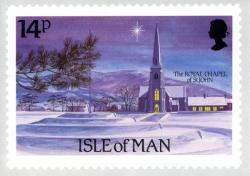 1985 Christmas Card with First Day of Issue cancellation stamp on inside cover