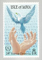 1986 Christmas Card with First Day of Issue Cancellation