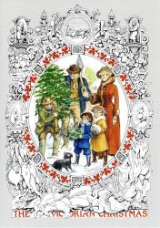 1987 Christmas Card with First Day of Issue cancellation stamp on inside cover