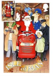 1994 Christmas Card with First Day of Issue cancellation