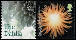 LS19 2004 Smilers Dahlias 1st Stamp with Label (Label image may vary from shown)