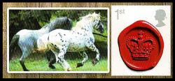 2014 Smilers Spring Stampex Working Horses Stamp with Label (Label may vary)