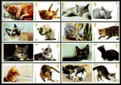 LS141 2022 Cats 8x Smilers Stamps with Labels (Labels may vary from shown)