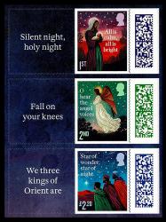 LS158 2023 Christmas 3x Smilers Stamps with Labels (Labels may vary from shown)