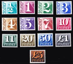 NPD77-D89 1970 Postage Due Set of 13