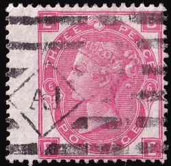 SG102/3 (Pl.6) 3d Rose Plate 6 - Good Used (Cat. £40) - (Spec: J31) (Scott: 49/49a) SG102/3 (Pl.6) 3d Rose Plate 6 - Good Used (Cat. £40) - (Spec: J31) (Scott: 49/49a)