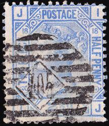 SG142 (Pl.18) 2½d Blue (Plate 18) - Average Used (Cat. £25) - (Spec: J20) (Scott: 68) SG142 (Pl.18) 2½d Blue (Plate 18) - Average Used (Cat. £25) - (Spec: J20) (Scott: 68)