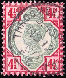 SG206 4½d Green & Carmine - Fine Used (Cat. £25) - (Spec: K34, i) (Scott: 117) SG206 4½d Green & Carmine - Fine Used (Cat. £25) - (Spec: K34, i) (Scott: 117)