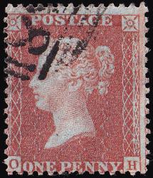 SG24a 1d Deep Red-Brown on Very Blue Paper (Die II) - Fine Used (Cat. £85) - (Spec: C3, ii)