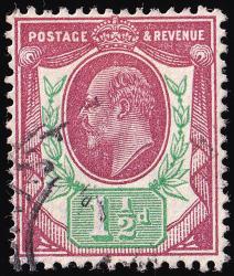 SG287 1½d Reddish Purple & Bright Green - Good Used (Cat. £20) - (Spec: M10, i)
