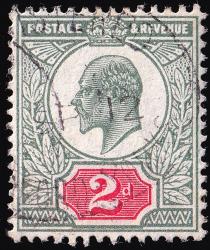 SG291 2d Deep Dull Green & Carmine - Fine Used (Cat. £12) - (Spec: M13, ii)