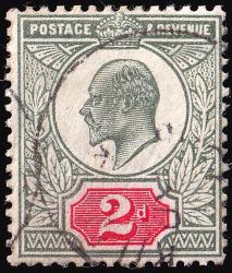 SG292 2d Grey-Green & Bright Carmine - Fine Used (Cat. £12) - (Spec: M13, iv) SG292 2d Grey-Green & Bright Carmine - Fine Used (Cat. £12) - (Spec: M13, iv)