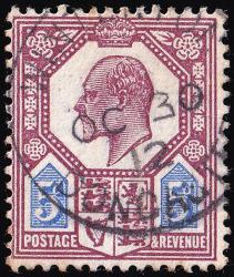 SG293 5d Dull Reddish Purple & Bright Blue - Fine Used (Cat. £10) - (Spec: M30, ii)