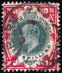 SG314 1/- Green & Carmine - Good Used (Cat. £15) (Spec: M47, v) (Scott: 138) SG314 1/- Green & Carmine - Good Used (Cat. £15) (Spec: M47, v) (Scott: 138)