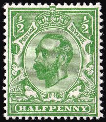 SG325 ½d Bright Green (Die B) - Unmounted Mint (Cat. £13) - (Spec: N2, i)