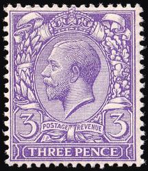 SG375 3d Violet - Unmounted Mint (Cat. £15) - (Spec: N22, iii) SG375 3d Violet - Unmounted Mint (Cat. £15) - (Spec: N22, iii)